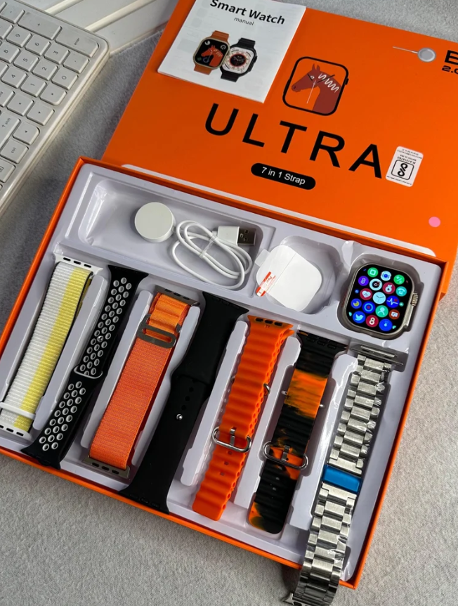 Smartwatch Latest Ultra 7 In 1 Watch Straps Smart Watch Wireless 7 Bracelet Watchband Connection Call Heart Rate Sleep Monitoring Android and iPhone compatible