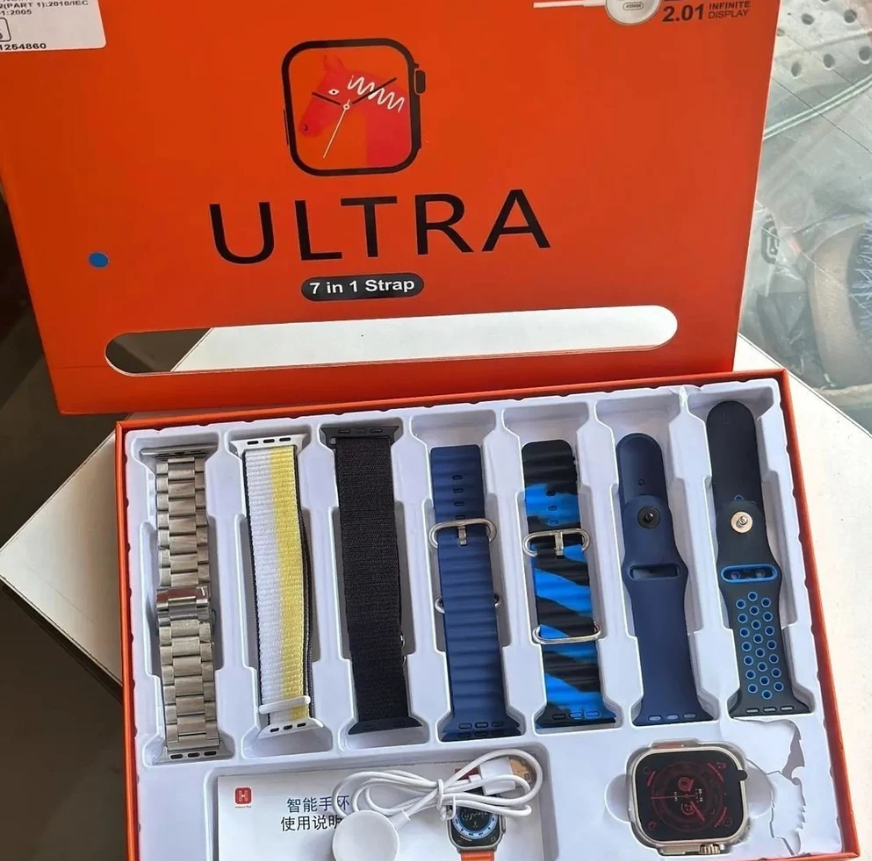 Smartwatch Latest Ultra 7 In 1 Watch Straps Smart Watch Wireless 7 Bracelet Watchband Connection Call Heart Rate Sleep Monitoring Android and iPhone compatible