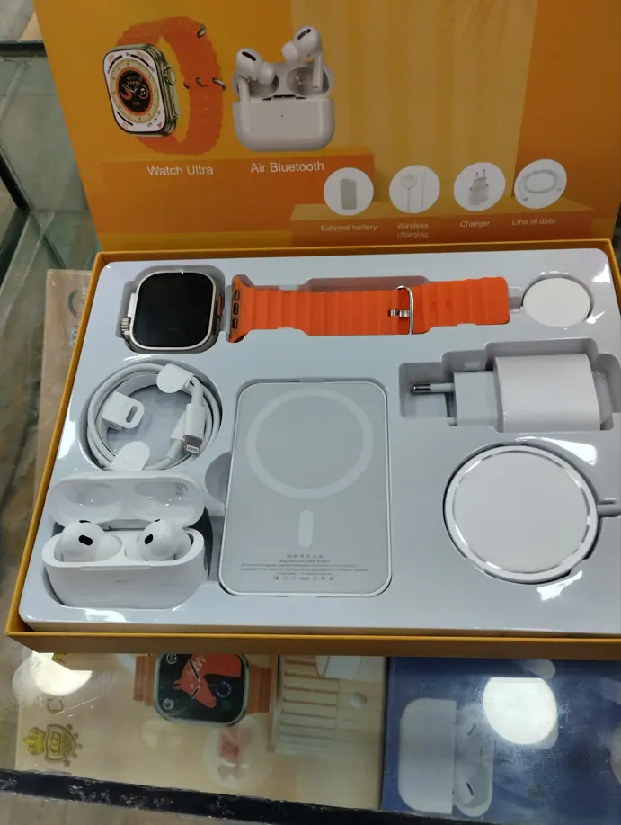 X10 Unique Smart Watch for Men & Women: Waterproof Make/Answer Call Smart Watches for Android/iPhone comes with accessories like a pair of Airpods pro 2, Wireless powerbank, Charger Adapter