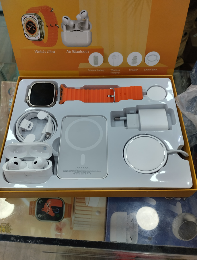X10 Unique Smart Watch for Men & Women: Waterproof Make/Answer Call Smart Watches for Android/iPhone comes with accessories like a pair of Airpods pro 2, Wireless powerbank, Charger Adapter