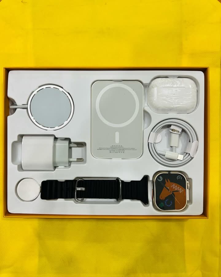 X10 Unique Smart Watch for Men & Women: Waterproof Make/Answer Call Smart Watches for Android/iPhone comes with accessories like a pair of Airpods pro 2, Wireless powerbank, Charger Adapter