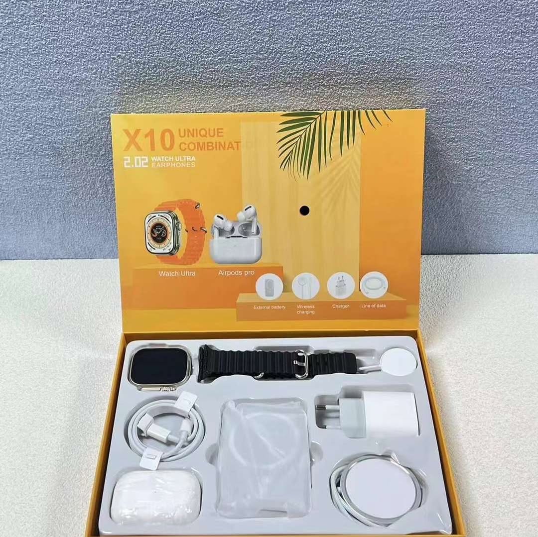 X10 Unique Smart Watch for Men & Women: Waterproof Make/Answer Call Smart Watches for Android/iPhone comes with accessories like a pair of Airpods pro 2, Wireless powerbank, Charger Adapter