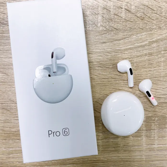 Air Pro 6 Airpods/Earbuds Wireless Headphones with Mic, Bluetooth Earphones Sport Running Headset for iPhone/Android Pro6 Earbuds