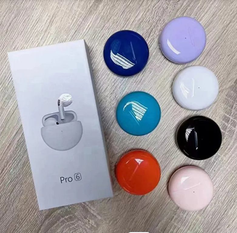 Air Pro 6 Airpods/Earbuds Wireless Headphones with Mic, Bluetooth Earphones Sport Running Headset for iPhone/Android Pro6 Earbuds