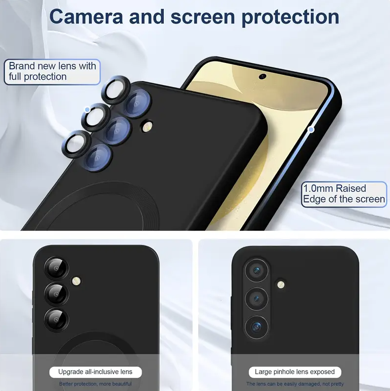 Galaxy A16 Cover Magsafe Phone Case for Samsung for Galaxy A16 4G/5G Soft Matte Magnetic Case with Camera Lens Protector