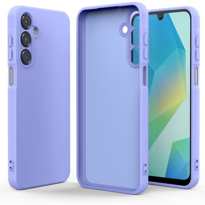 Samsung Galaxy A16 4G/5G Case/Cover Liquid/Original Silicone, Soft TPU Liquid Silicone Case, Shockproof Rubber Silicone Gel Shell-Clove Purple