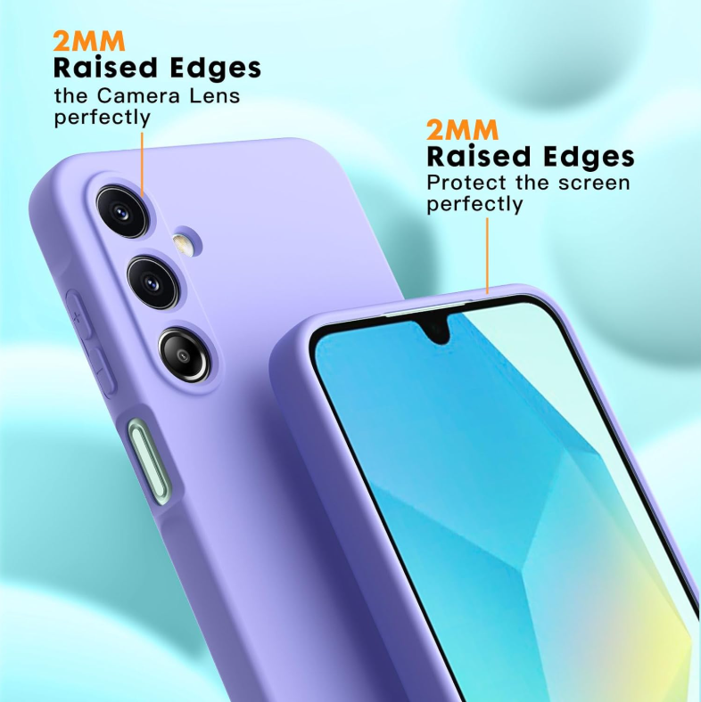 Samsung Galaxy A16 4G/5G Case/Cover Liquid/Original Silicone, Soft TPU Liquid Silicone Case, Shockproof Rubber Silicone Gel Shell-Clove Purple