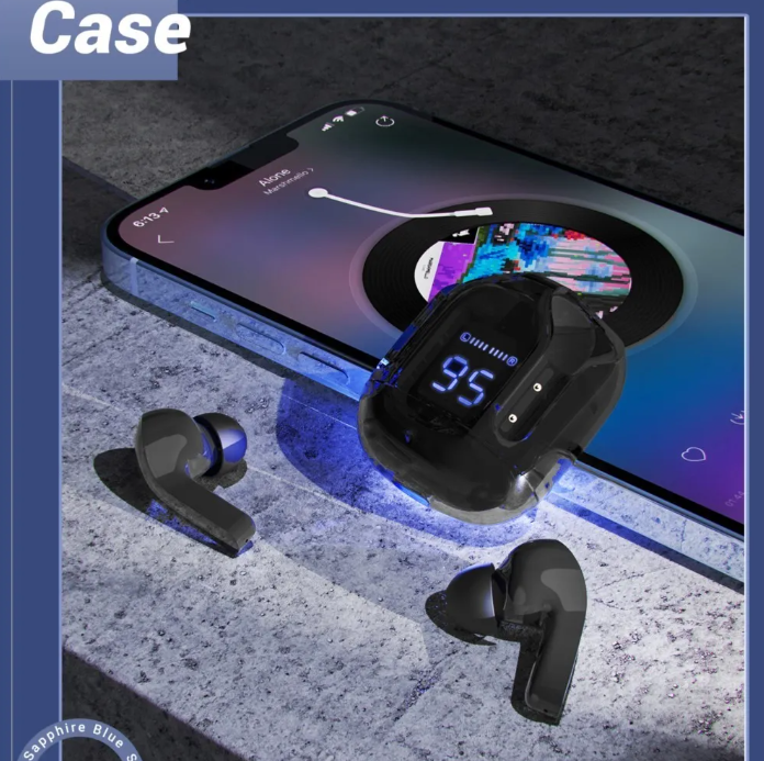 UltraPods Max True Wireless Airpods/Earphones/Earbuds/Headphones, Bluetooth, LED Display, Noise Cancelling, Water-Resistant, Fast Charging Case for iPhone and Android devices