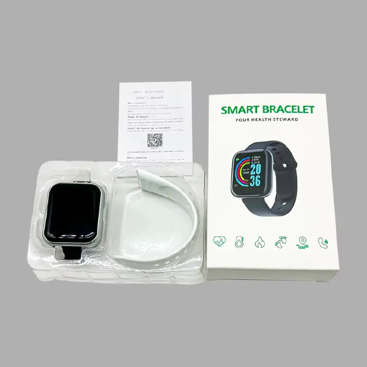 Smartwatch Smart Bracelet Touchscreen Bluetooth Smartwatch with Blood Pressure Tracking, Heart Rate Sensor and Basic Functionality for All Women and Men