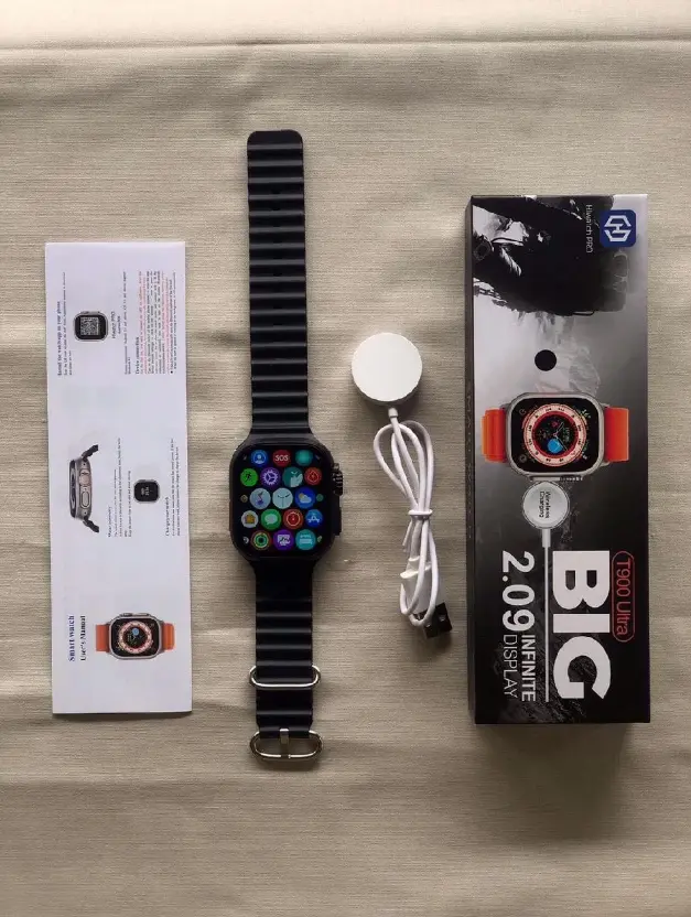 Smartwatch T900 Ultra Big Smart Watch, 2.09" HD Display, Bluetooth Calling, Heart Rate, Sports Mode, Sleep Monitoring, Running, Cycling