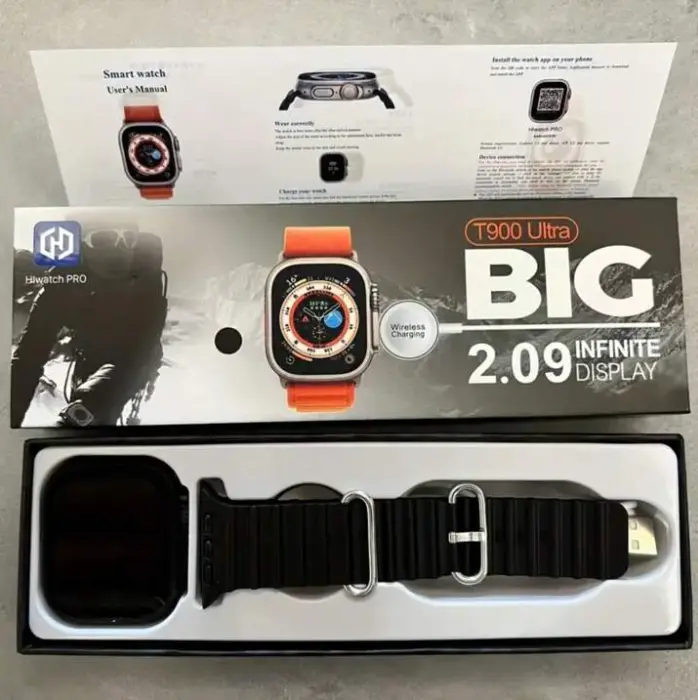 Smartwatch Latest T900 Ultra Big Smart Watch, 2.09" HD Display, Bluetooth Calling, Heart Rate, Sports Mode, Sleep Monitoring, Running, Cycling