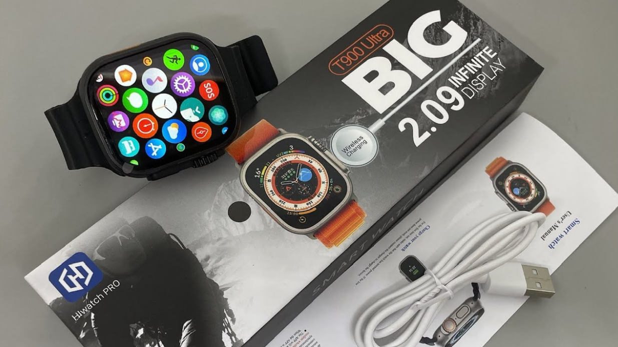 Smartwatch T900 Ultra Big Smart Watch, 2.09" HD Display, Bluetooth Calling, Heart Rate, Sports Mode, Sleep Monitoring, Running, Cycling
