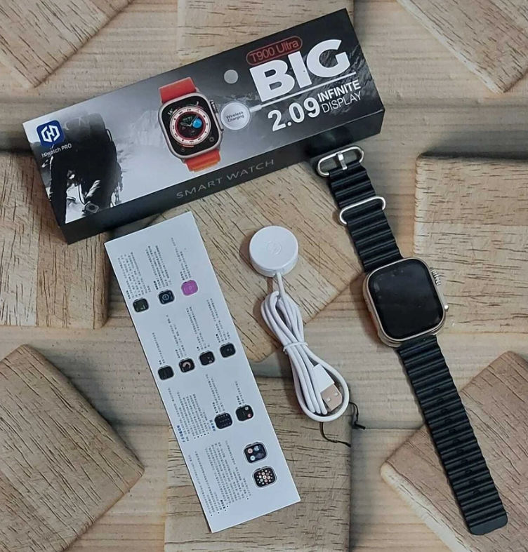 Smartwatch T900 Ultra Big Smart Watch, 2.09" HD Display, Bluetooth Calling, Heart Rate, Sports Mode, Sleep Monitoring, Running, Cycling