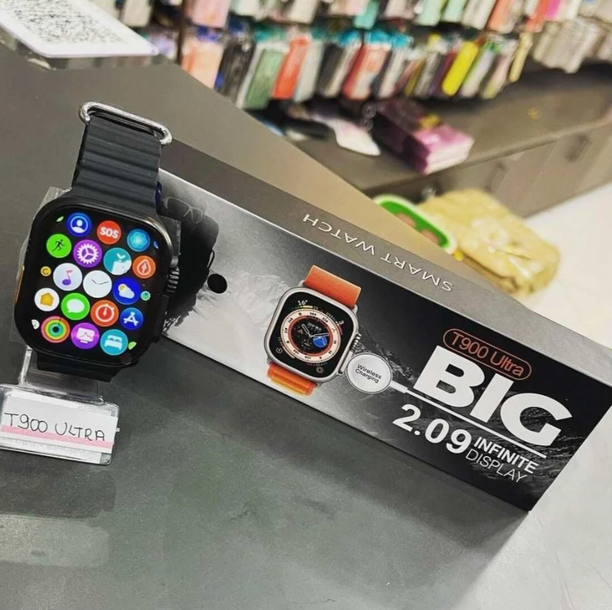 Smartwatch T900 Ultra Big Smart Watch, 2.09" HD Display, Bluetooth Calling, Heart Rate, Sports Mode, Sleep Monitoring, Running, Cycling
