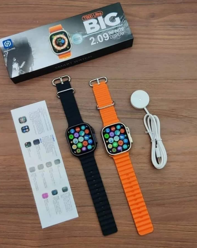 Smartwatch T900 Ultra Big Smart Watch, 2.09" HD Display, Bluetooth Calling, Heart Rate, Sports Mode, Sleep Monitoring, Running, Cycling