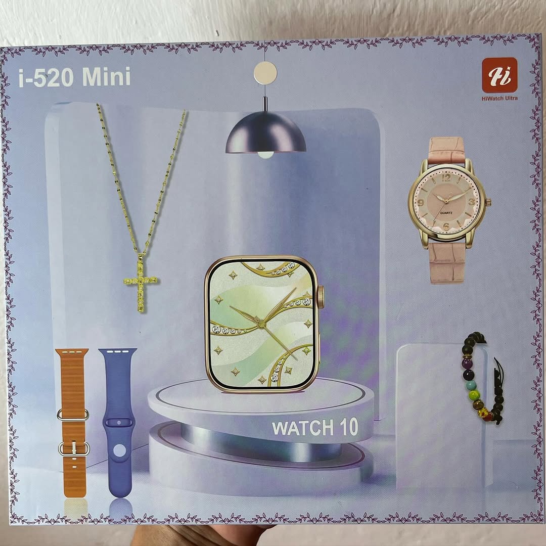 Smartwatch Luxury i-520 Mini Smart watch for Ladies, Necklace, Bracelet, Analog watch, Smartwatch