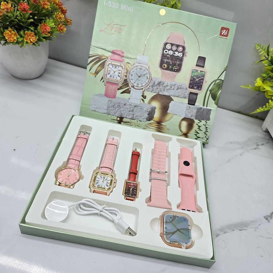 Smartwatch Luxury i-530 Mini Smart watch for Ladies, Necklace, Bracelet, Analog watch, Smartwatch