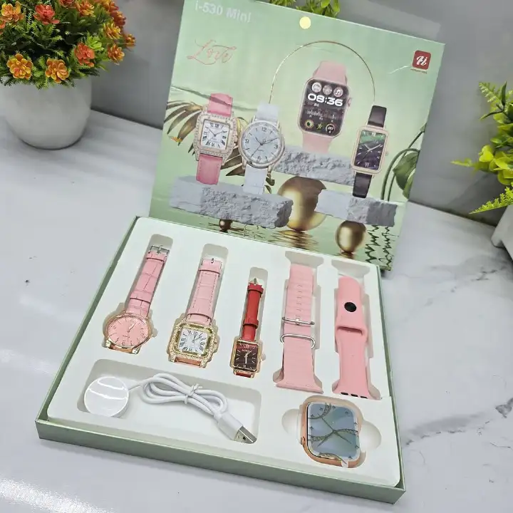 Smartwatch Luxury i-530 Mini Smart watch for Ladies, Necklace, Bracelet, Analog watch, Smartwatch
