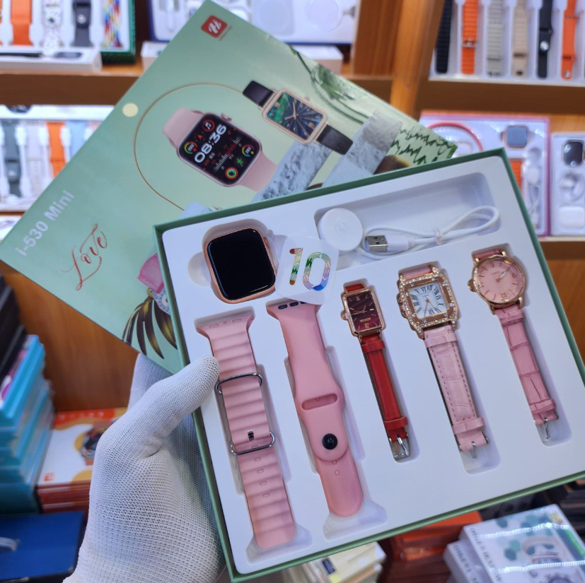 Smartwatch Luxury i-530 Mini Smart watch for Ladies, Necklace, Bracelet, Analog watch, Smartwatch