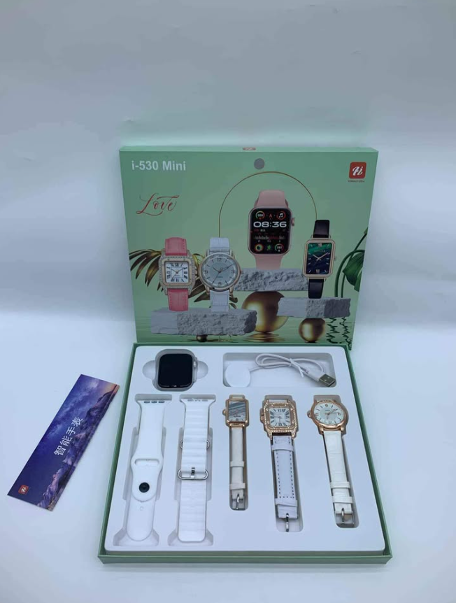 Smartwatch Luxury i-530 Mini Smart watch for Ladies, Necklace, Bracelet, Analog watch, Smartwatch