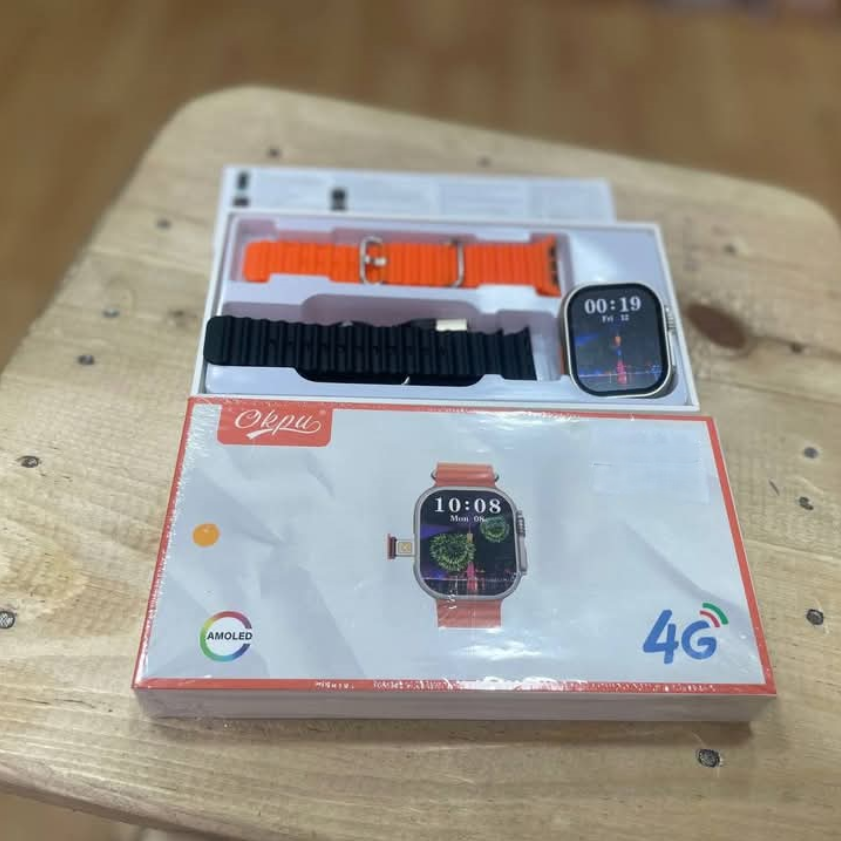Smartwatch D800 Ultra 4G Smart Watch, Sim card support, 2 Straps With Remote notifier Weather 2.12 inch Display Heart rate blood oxygen ECG Smartwatch for men and women