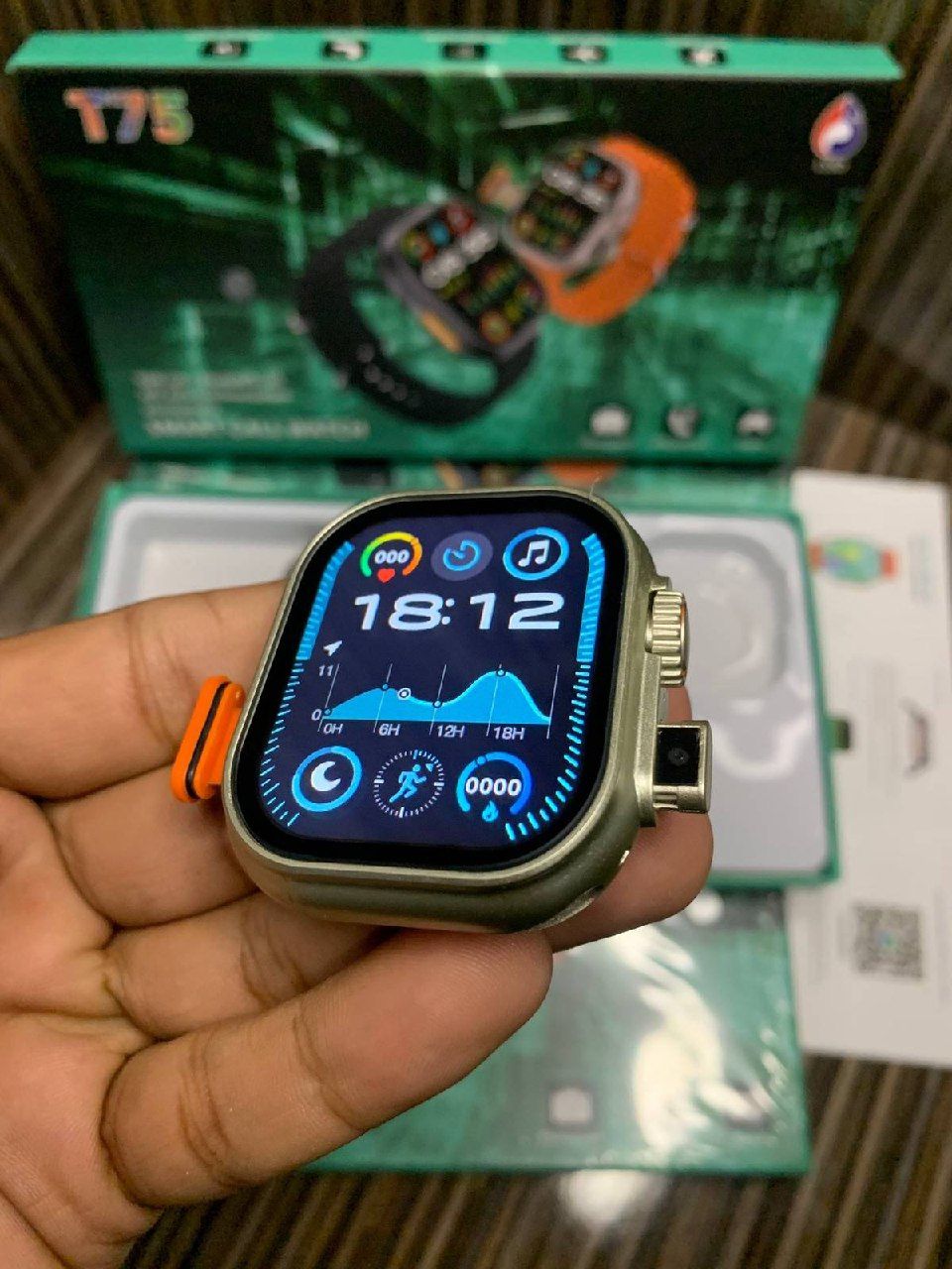 Smartwatch T75 Ultra 4G Smart Watch, Sim card support, Camera, 1 Strap With Remote notifier Weather 2.12 inch Display Heart rate blood oxygen ECG Smartwatch for men and women