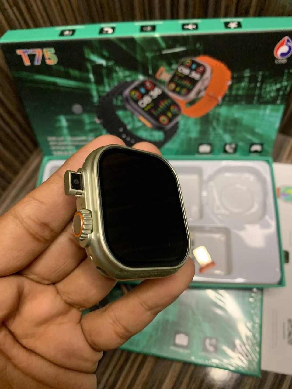 Smartwatch T75 Ultra 4G Smart Watch, Sim card support, Camera, 1 Strap With Remote notifier Weather 2.12 inch Display Heart rate blood oxygen ECG Smartwatch for men and women