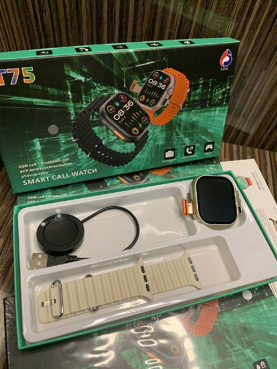 Smartwatch T75 Ultra 4G Smart Watch, Sim card support, Camera, 1 Strap With Remote notifier Weather 2.12 inch Display Heart rate blood oxygen ECG Smartwatch for men and women