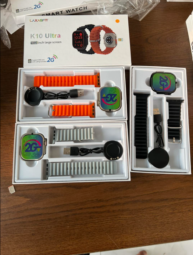 K10 Ultra Smart Watch With Sim Supported 2.1" Display, Wireless Charger And Bluetooth Connectivity Calling & Music, Fitness Tracker With 20 Different Sports Mode