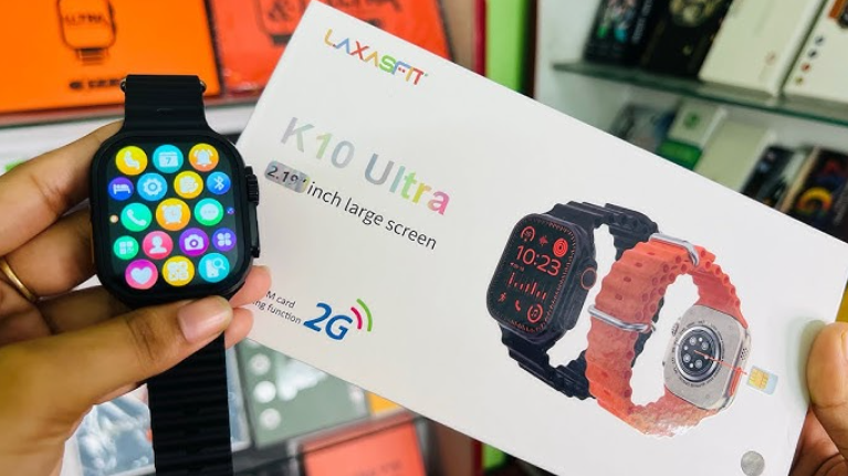 K10 Ultra Smart Watch With Sim Supported 2.1" Display, Wireless Charger And Bluetooth Connectivity Calling & Music, Fitness Tracker With 20 Different Sports Mode