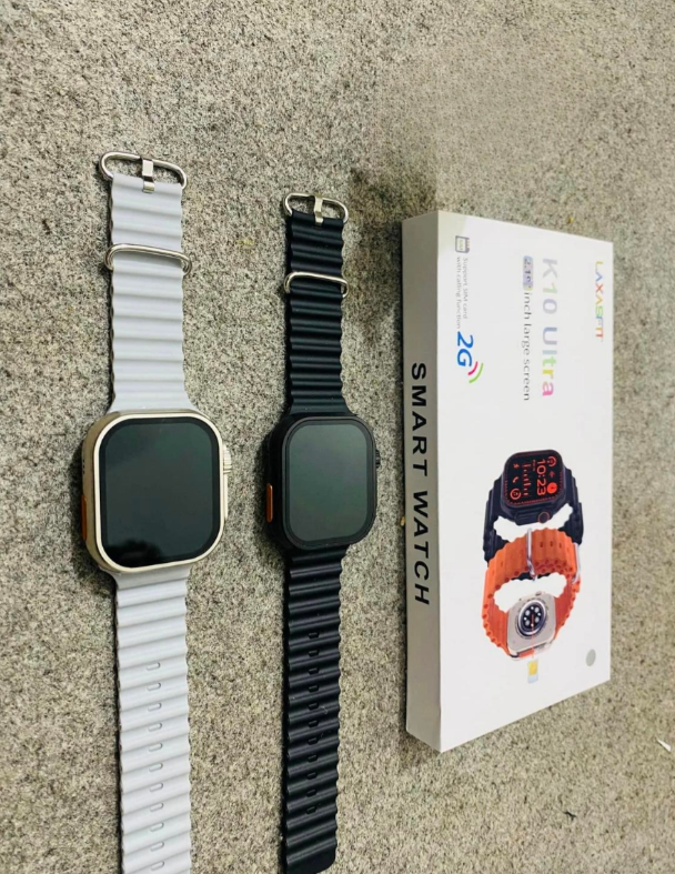 K10 Ultra Smart Watch With Sim Supported 2.1" Display, Wireless Charger And Bluetooth Connectivity Calling & Music, Fitness Tracker With 20 Different Sports Mode