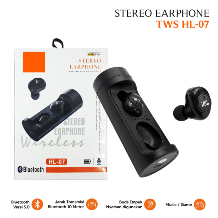 Wireless Bluetooth HL-07 Earbuds Wireless Airpods, Bluetooth 5.3 Headphones In Ear, Bluetooth Earphones with Built-in Microphone, Wireless Ear Buds, Bluetooth Earbuds with Mic, Charging