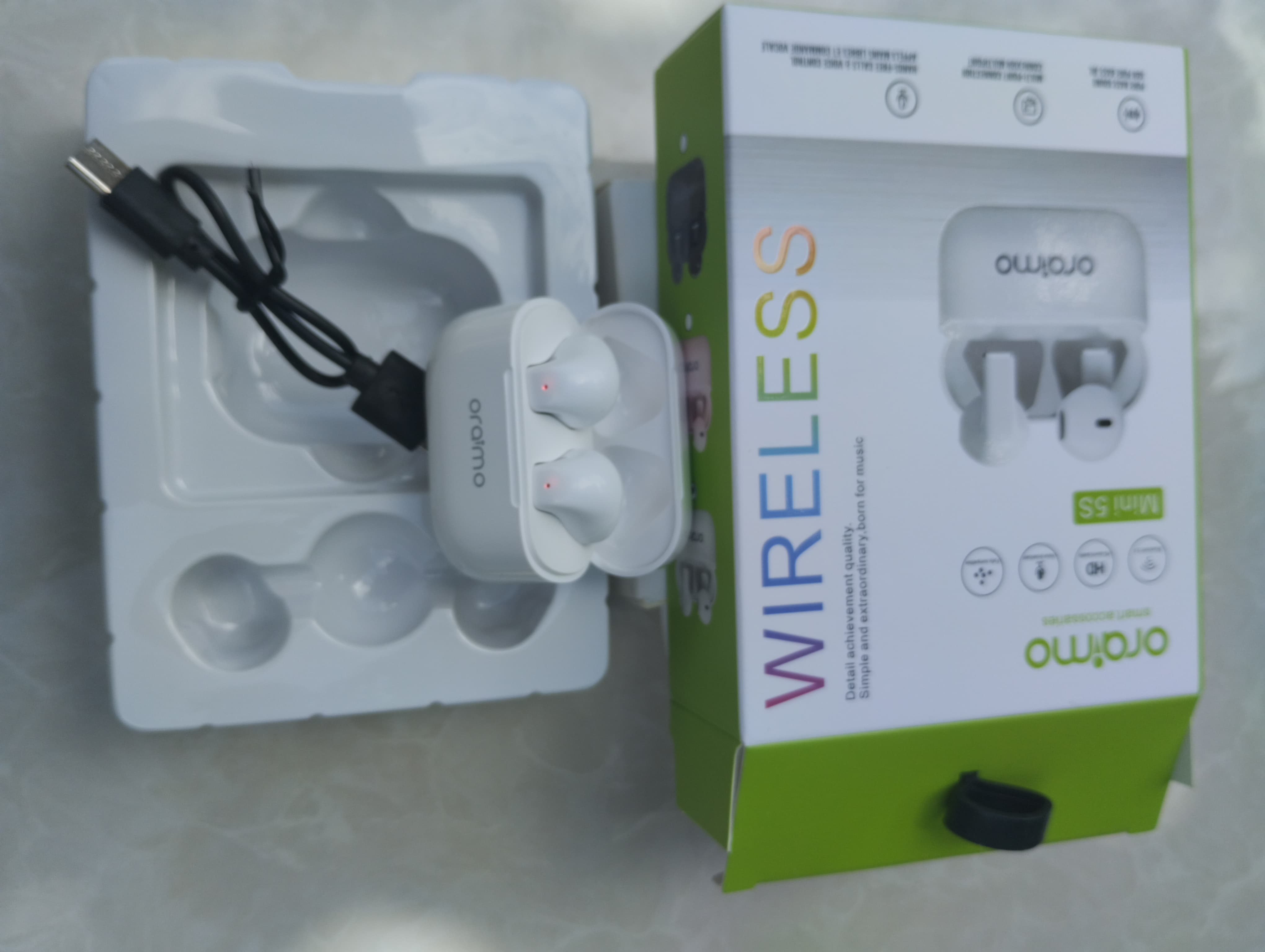 Wireless Bluetooth Mini Pro 5s Earbuds Wireless Airpods, Bluetooth 5.3 Headphones In Ear, Bluetooth Earphones with Built-in Microphone, Wireless Ear Buds, Bluetooth Earbuds with Mic, Charging