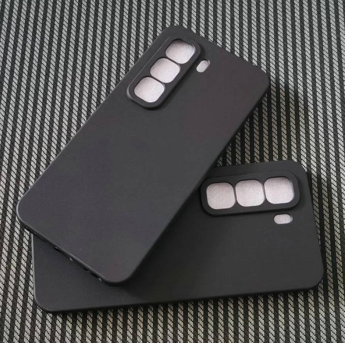 Hot 50 pro + TPU Phone Cover/Case Compatible with Hot 50 Pro Plus, Slim Shockproof Soft Cover with Anti-Scratch Design and Precise Cutouts for Full Protection (Black)