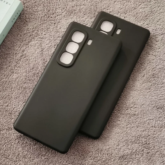 Hot 50 pro + TPU Phone Cover/Case Compatible with Hot 50 Pro Plus, Slim Shockproof Soft Cover with Anti-Scratch Design and Precise Cutouts for Full Protection (Black)