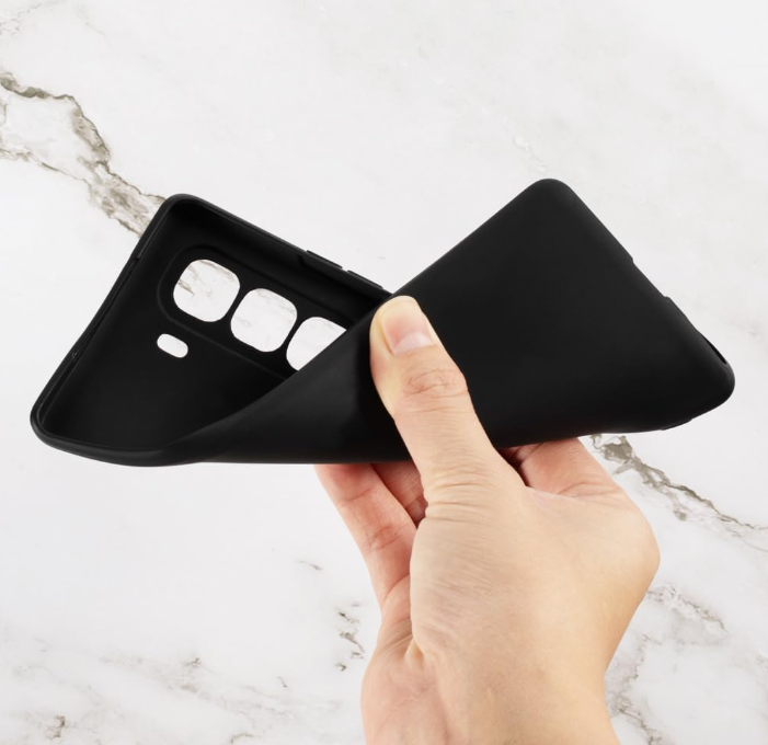 Hot 50 pro + TPU Phone Cover/Case Compatible with Hot 50 Pro Plus, Slim Shockproof Soft Cover with Anti-Scratch Design and Precise Cutouts for Full Protection (Black)