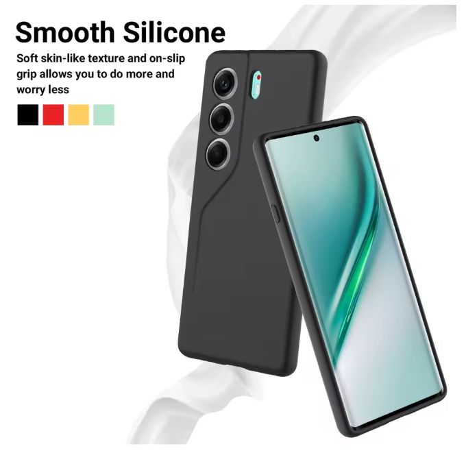Camon 40 Pro Original Premium Silicone Black Heavy Duty Phone Case/ Back Cover