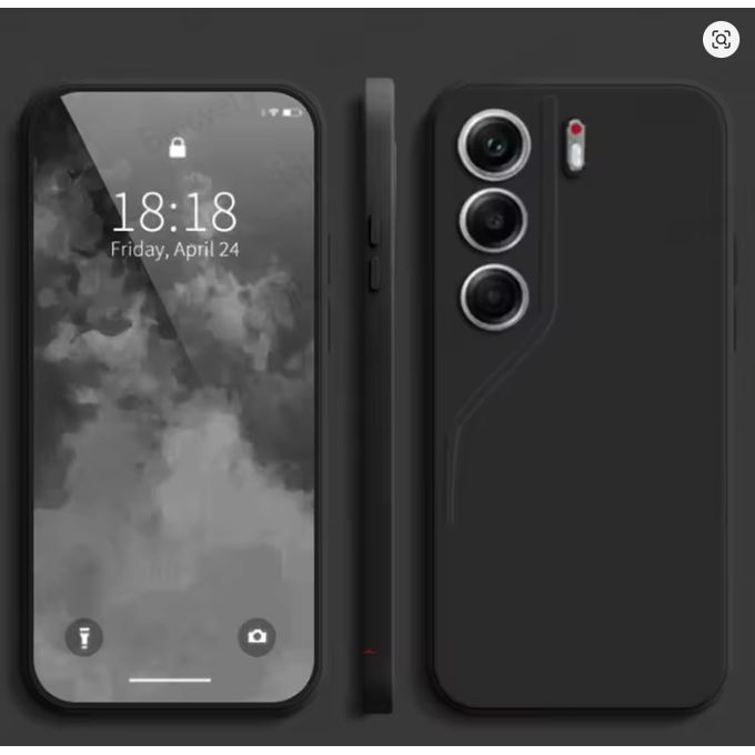 Camon 40 Pro Original Premium Silicone Black Heavy Duty Phone Case/ Back Cover