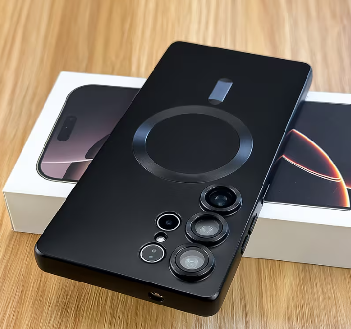 Galaxy S25 Ultra/ S24 Ultra/ S23 Ultra/ S22 Ultra/ S21 Ultra Case/Cover magsafe, Wireless Charging Camera Lens Protection Shockproof Slim Magnetic Phone Sleeve Case for Samsung Galaxy black