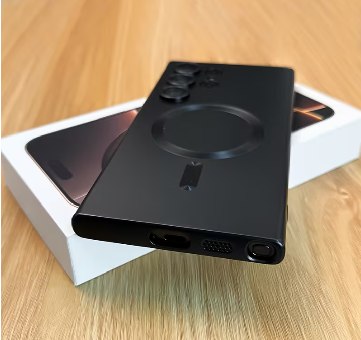 Galaxy S25 Ultra/ S24 Ultra/ S23 Ultra/ S22 Ultra/ S21 Ultra Case/Cover magsafe, Wireless Charging Camera Lens Protection Shockproof Slim Magnetic Phone Sleeve Case for Samsung Galaxy black