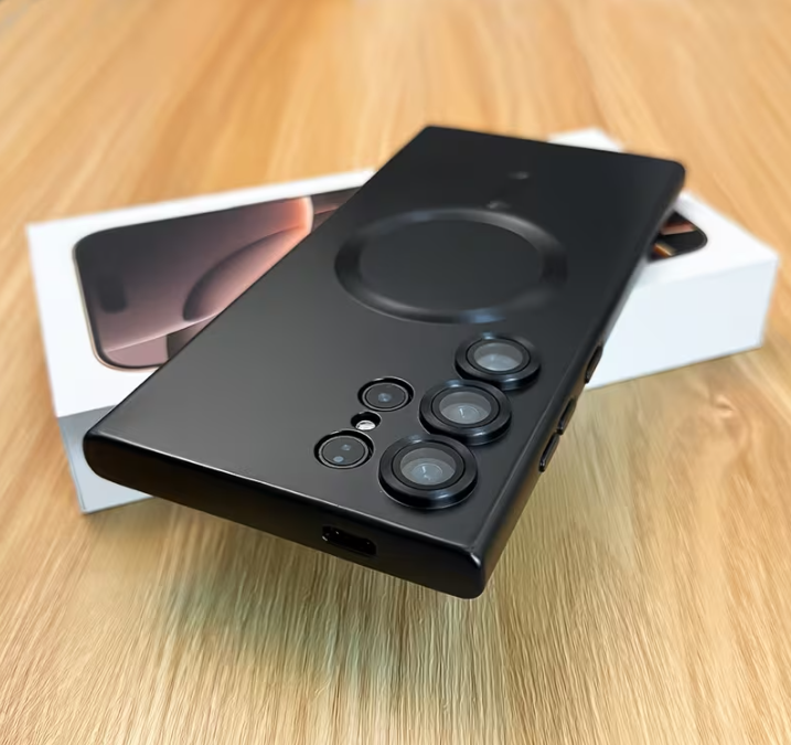 Galaxy S25 Ultra/ S24 Ultra/ S23 Ultra/ S22 Ultra/ S21 Ultra Case/Cover magsafe, Wireless Charging Camera Lens Protection Shockproof Slim Magnetic Phone Sleeve Case for Samsung Galaxy black