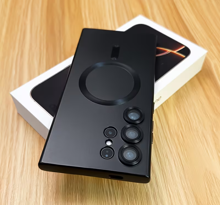 Galaxy S25 Ultra/ S24 Ultra/ S23 Ultra/ S22 Ultra/ S21 Ultra Case/Cover magsafe, Wireless Charging Camera Lens Protection Shockproof Slim Magnetic Phone Sleeve Case for Samsung Galaxy black