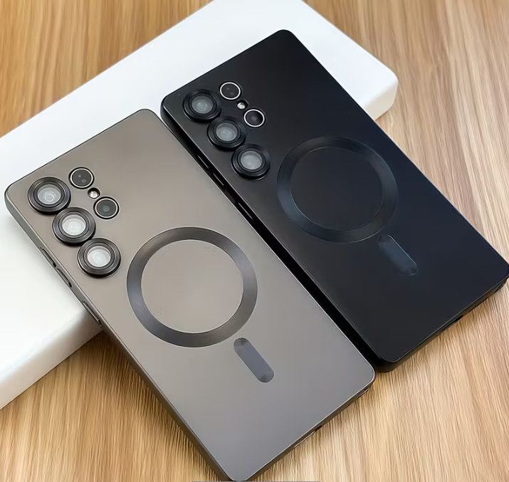 Galaxy S25 Ultra/ S24 Ultra/ S23 Ultra/ S22 Ultra/ S21 Ultra Case/Cover magsafe, Wireless Charging Camera Lens Protection Shockproof Slim Magnetic Phone Sleeve Case for Samsung Galaxy black