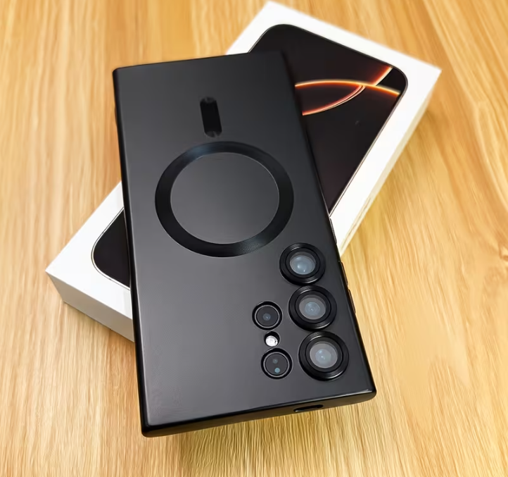 Galaxy S25 Ultra/ S24 Ultra/ S23 Ultra/ S22 Ultra/ S21 Ultra Case/Cover magsafe, Wireless Charging Camera Lens Protection Shockproof Slim Magnetic Phone Sleeve Case for Samsung Galaxy black