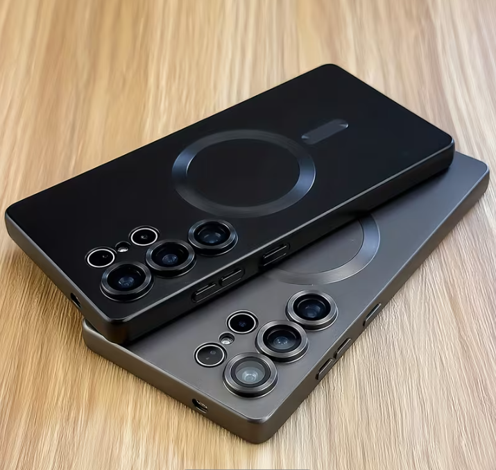 Galaxy S25 Ultra/ S24 Ultra/ S23 Ultra/ S22 Ultra/ S21 Ultra Case/Cover magsafe, Wireless Charging Camera Lens Protection Shockproof Slim Magnetic Phone Sleeve Case for Samsung Galaxy black