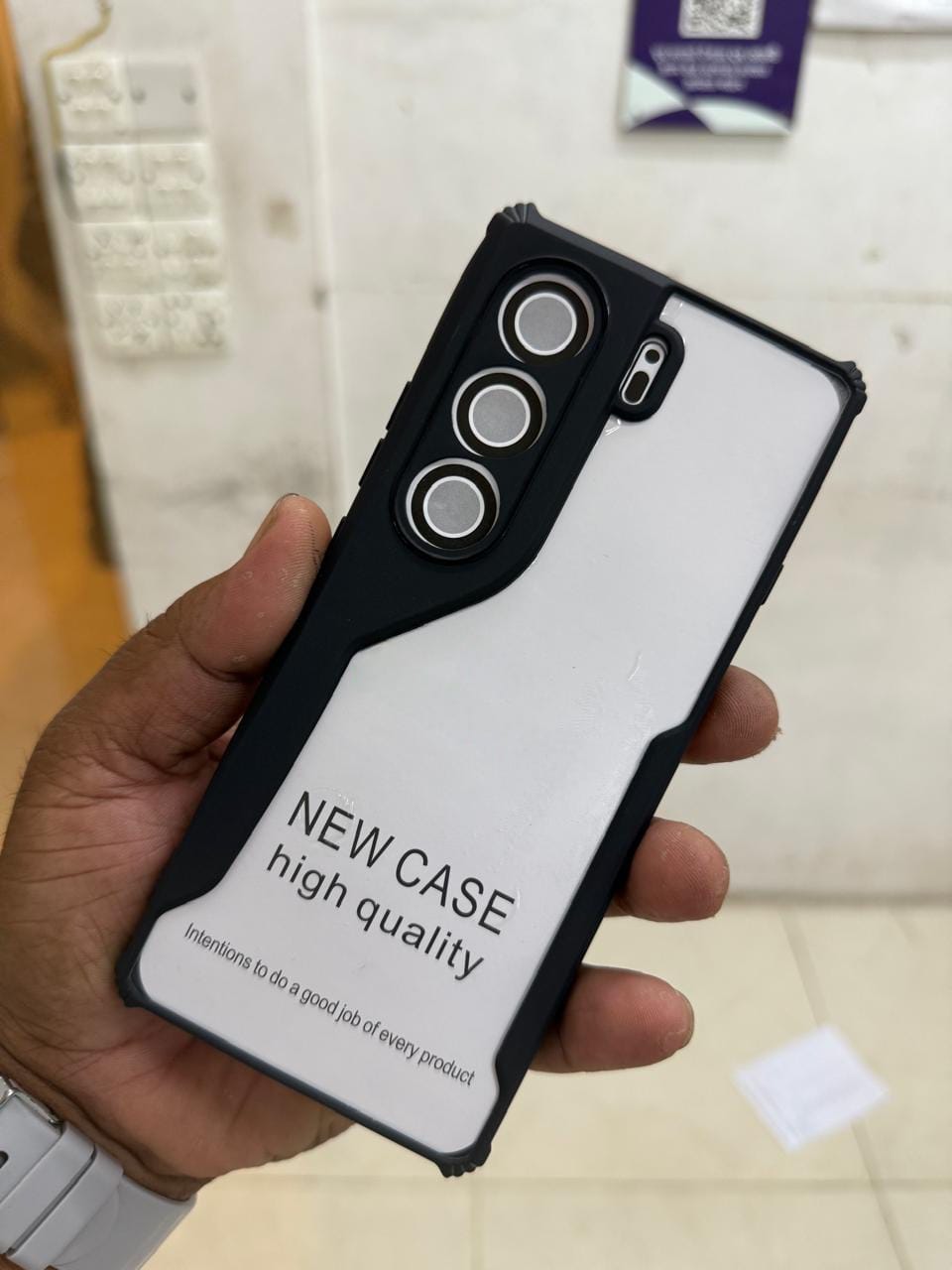 Camon 40 5G Phone Case/Cover, Dustproof, Built-in protector for screen, Rugged Full Body Shockproof Protective Cover for Camon 40 Black/Clear