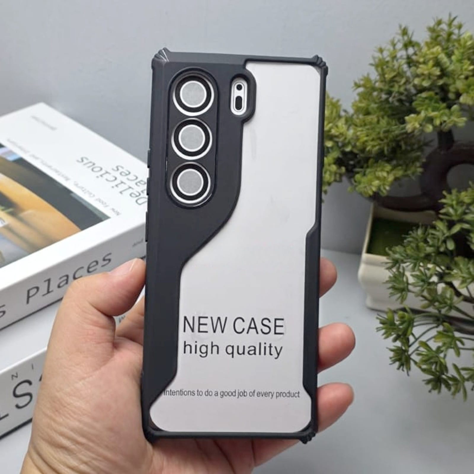 Camon 40 5G Phone Case/Cover, Dustproof, Built-in protector for screen, Rugged Full Body Shockproof Protective Cover for Camon 40 Black/Clear