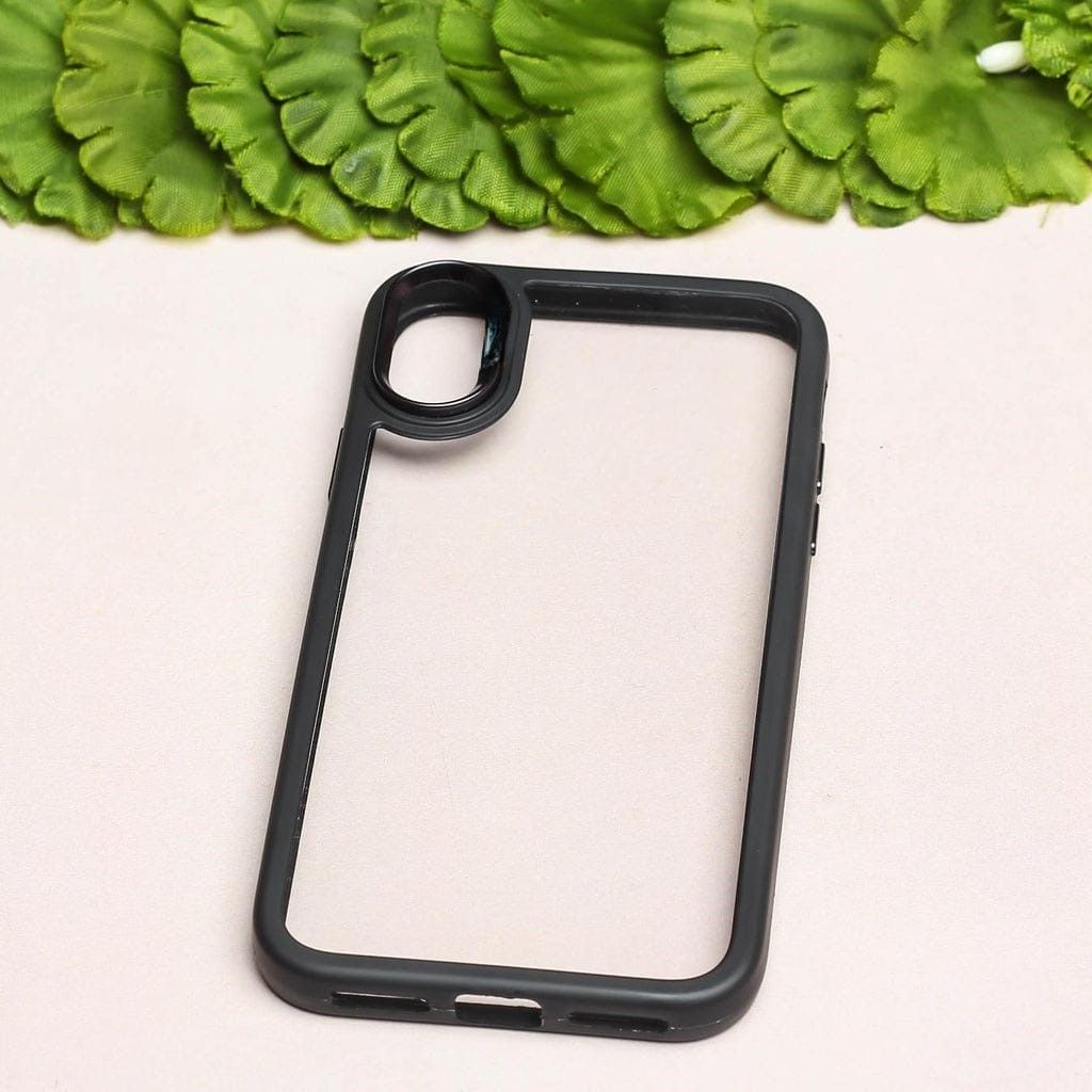 Apple iPhone X/XS, XR, XS Max Clear Phone Case/Cover, Dustproof, Built-in protector for screen, Rugged Full Body Shockproof Protective Cover for iPhone Black/Clear