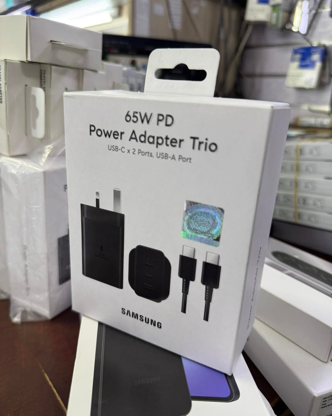 Samsung Galaxy 65W USB C Charger Adapter, 3 Ports Fast Wall Charger Block, Max Capacity 65W for A16, A17, A25, A26, A35, A36, A55, A56 Samsung Galaxy S26 Ultra/ S25 Ultra/S25/S25+/S24/S23