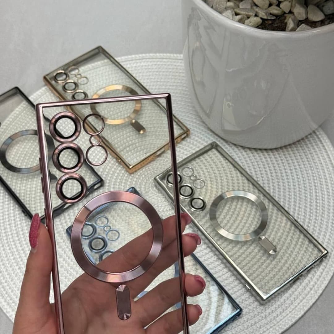 Samsung Galaxy Magsafe Cover/Case For S25 Ultra, S24 Ultra, S23 Ultra, S22 Ultra, S21 Ultra Luxury Magsafe Clear Case/Cover